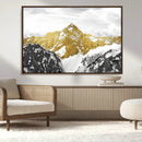 Gold Abstract Mountains Wall Art Print on Canvas, Nature