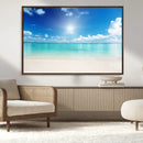 Blue Ocean Wall Art Canvas Print - Tranquil Ocean Paradise