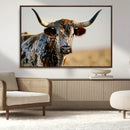 Texas Bull Longhorn Wall Art Canvas Print for Farm House by MyGreatCanvas | Canvas Wall Art Prints | Photo Prints & Wall Decor