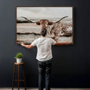 Texas Longhorn Canvas Wall Art Print – Majestic Western by MyGreatCanvas | Canvas Wall Art Prints | Photo Prints & Wall Decor