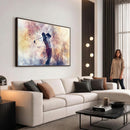 Abstract Watercolor Golf Player Wall Art Canvas Print