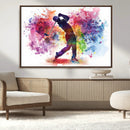 Colorful Golfer Swing Wall Art Canvas Print - Ready to Hang, by MyGreatCanvas | Canvas Wall Art Prints | Photo Prints & Wall Decor