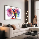 Colorful Golfer Swing Wall Art Canvas Print - Ready to Hang,
