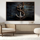 3 Panel Grunge Abstract Anchor Wall Art Canvas Print Set