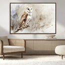 Barn Owl Wall Art | Watercolor Canvas Print | Perfect for