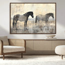 Vintage Horses Wall Art Canvas Print