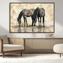Chinese Style Abstract Black Horses Wall Art Canvas Print - by MyGreatCanvas | Canvas Wall Art Prints | Photo Prints & Wall Decor