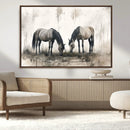 Chines Ink Style Vintage Horses Wall Art Canvas Print for by MyGreatCanvas | Canvas Wall Art Prints | Photo Prints & Wall Decor