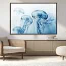 Blue Jellyfish Wall Art Canvas Print