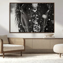 Winter Horse Snow Wall Art Canvas Print