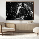 Winter Horse Wall Art | Black and White Horse Print | Ready by MyGreatCanvas | Canvas Wall Art Prints | Photo Prints & Wall Decor