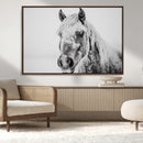 White Horse Wall Art | Ready to Hang and Framed | Winter