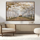 Forest Grove Wall Art | Serene Pathway Canvas Print | Ready