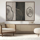 Minimalist Tree Rings Wall Art | Modern Abstract Canvas