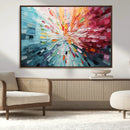 Radiant Bloom Abstract Floral Wall Art Canvas Print -