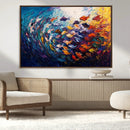 Vibrant Abstract Fish Swarm Art – Colorful Fish Inspired by MyGreatCanvas | Canvas Wall Art Prints | Photo Prints & Wall Decor