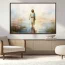 Framed Jesus Walking on Water Wall Art - 3-Panel Christian