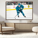 San Jose Sharks Ice Hockey Player Wall Art Canvas Print