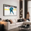San Jose Sharks Ice Hockey Player Wall Art Canvas Print