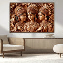Indian Woman Statue Wall Art Canvas Print