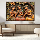 Indian Woman Statue Wall Art Canvas Print