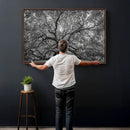 Majestic Angel Oak Tree Black and White Canvas Print – Multi by MyGreatCanvas | Canvas Wall Art Prints | Photo Prints & Wall Decor