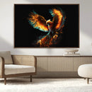 Fiery Phoenix Canvas Print | Ready to Hang Wall Art | Bold