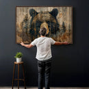 Abstract 399 Bear Wall Art | Rustic Cabin Wall Decor with by MyGreatCanvas | Canvas Wall Art Prints | Photo Prints & Wall Decor