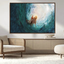 Powerful Jesus Canvas Print - Hand of Salvation,