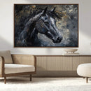 Large Abstract Horse Wall Art Canvas Print | Farmhouse Wall
