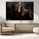 Abstract Black Horse Canvas Print for Farmhouse Wall Art | by MyGreatCanvas | Canvas Wall Art Prints | Photo Prints & Wall Decor