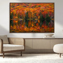 Fall Foliage Wall Art - Autumn Reflection Canvas Print,