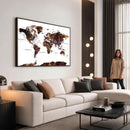 World Map Canvas Print – Detailed Map of the World Wall Art