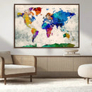 World Map Canvas Print – Framed Travel Map Wall Art for by MyGreatCanvas | Canvas Wall Art Prints | Photo Prints & Wall Decor