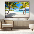 Blue Beach and Sea Wall Art Canvas Print by MyGreatCanvas | Canvas Wall Art Prints | Photo Prints & Wall Decor