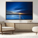 Blue Sunset Ocean Canvas Wall Art Print – Serene Coastal by MyGreatCanvas | Canvas Wall Art Prints | Photo Prints & Wall Decor