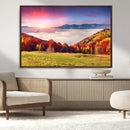 Autumn Mountain Foggy Landscape Wall Art Canvas Print | by MyGreatCanvas | Canvas Wall Art Prints | Photo Prints & Wall Decor