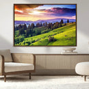 Green Hills and Sunset Wall Art Print - Scenic Landscape by MyGreatCanvas | Canvas Wall Art Prints | Photo Prints & Wall Decor