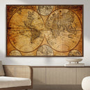 Vintage World Map Canvas Print – Antique Push Pin Travel by MyGreatCanvas | Canvas Wall Art Prints | Photo Prints & Wall Decor