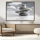 Still Life Black and White Zen Stones Wall Art Canvas,