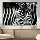 Zebra Wall Art – Zebra Close Up Wall Art – Framed Black by MyGreatCanvas | Canvas Wall Art Prints | Photo Prints & Wall Decor