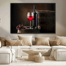 Red Wine and Bottle Canvas Print