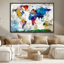 World Map Canvas Print – Framed Travel Map Wall Art for by MyGreatCanvas | Canvas Wall Art Prints | Photo Prints & Wall Decor