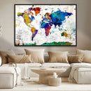 World Map Canvas Print – Detailed Map of the World Wall Art