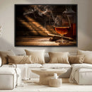 Whiskey and Cigar Wall Art Canvas Print by MyGreatCanvas | Canvas Wall Art Prints | Photo Prints & Wall Decor