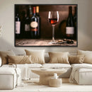 Red Wine and Bottle Canvas Print by MyGreatCanvas | Canvas Wall Art Prints | Photo Prints & Wall Decor