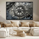 Ship Steering Wheel Vintage Wall Art Canvas Print by MyGreatCanvas | Canvas Wall Art Prints | Photo Prints & Wall Decor