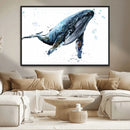 Watercolor Whale Wall Art Canvas Print by MyGreatCanvas | Canvas Wall Art Prints | Photo Prints & Wall Decor