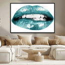 Blue Lips Wall Art Canvas Print by MyGreatCanvas | Canvas Wall Art Prints | Photo Prints & Wall Decor