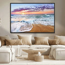 Coastal Sunset Art Beach Canvas Wall Art Print | Ocean Waves by MyGreatCanvas | Canvas Wall Art Prints | Photo Prints & Wall Decor